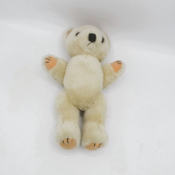 Vintage 1980 Mary Meyer Cream Teddy Bear With Jointed Limbs & Embroidered Detail - Picture 5 of 5
